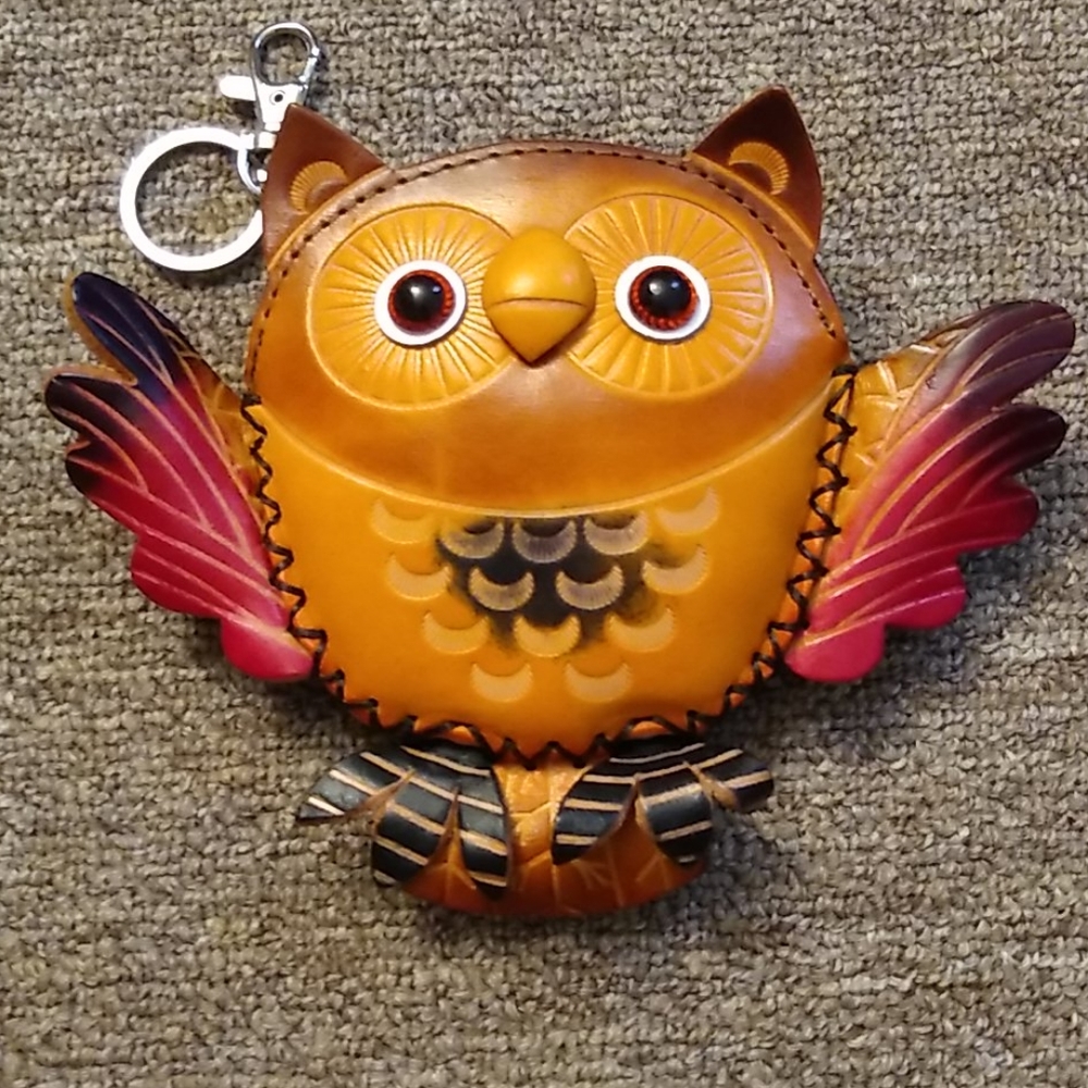 Handmade owl purse